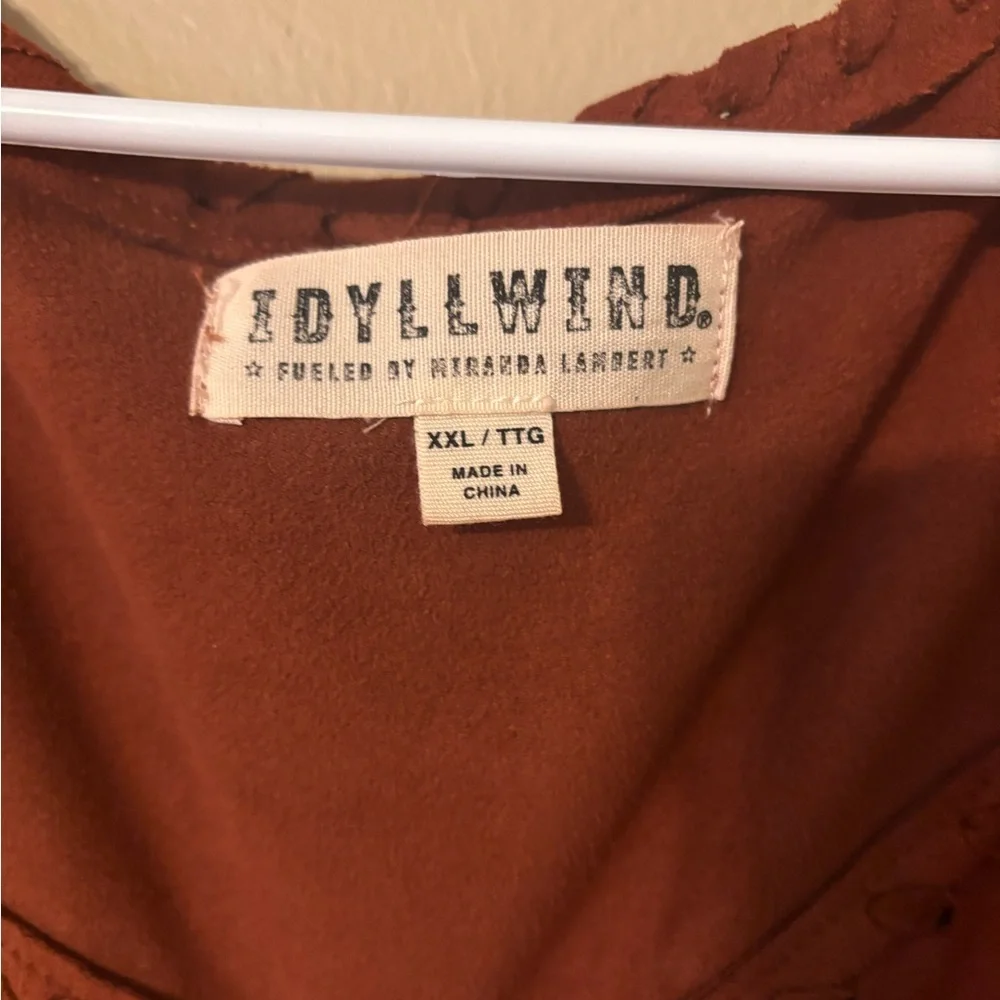 Coastal Cowgirl Fringe Vest Western Rodeo Faux Suede Layering Boho XXL